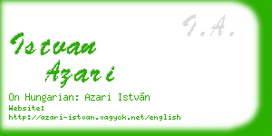 istvan azari business card