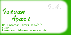 istvan azari business card